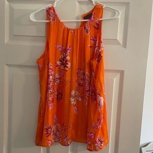 Vince Camuto orange floral top